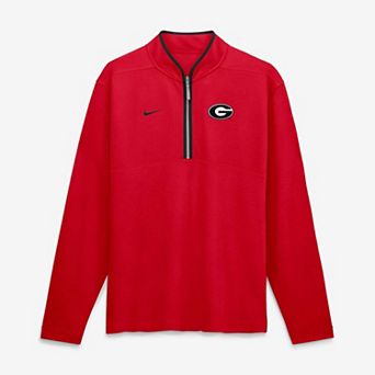 Men's Nike Red Georgia Bulldogs Courtside Victory Dri-FIT Half-Zip Pullover