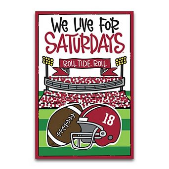Alabama Crimson Tide We Live For Saturdays 12" x 18" Garden Flag
