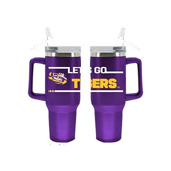 The Memory Company LSU Tigers 40oz. Stainless Steel Team Color Tumbler with Flip Straw