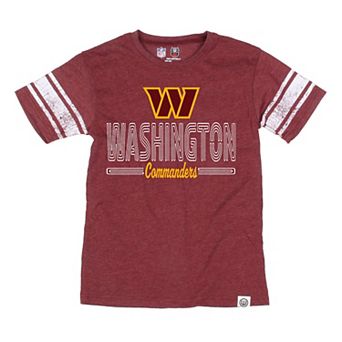 Youth Wes & Willy Burgundy Washington Commanders Football Jersey T-Shirt