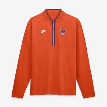 Men's Nike Orange Clemson Tigers Courtside Victory Dri-FIT Half-Zip Pullover