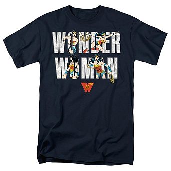 Wonder Woman Illustrated Type Short Sleeve Adult T-shirt