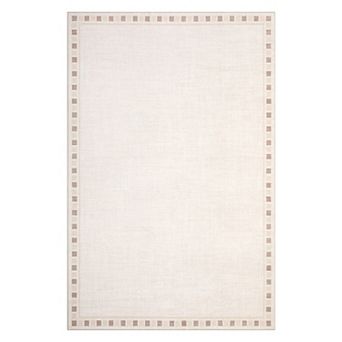 Modern Checkered Runner Rug, Washable Non-Slip Low Pile Stain Resistant Mat