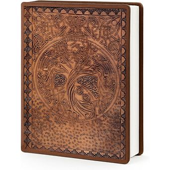 Handcrafted Leather Bound DiaryVintage Embossed Journal, Travel Notebook & Organizer Unlined Pages