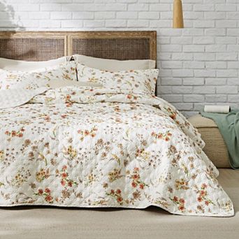 Bedsure Floral Quilt - Reversible Botanical Floral Comforter, Spring Lightweight Bedspread Quilt