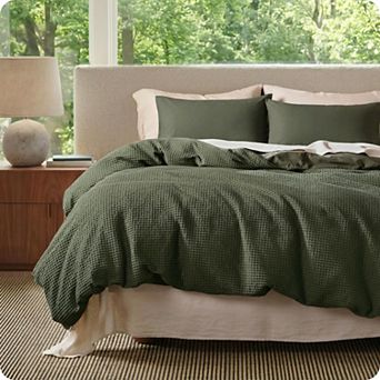 Bedsure Cotton Duvet Cover California - 100% Cotton Waffle Weave Coconut Duvet Cover, PureWoven