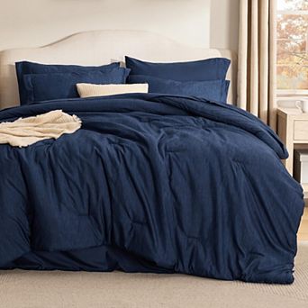 Bedsure Queen Comforter Set - Bed in a Bag Bedding, Cationic Dyed Bed Set Gift for Family, Soft