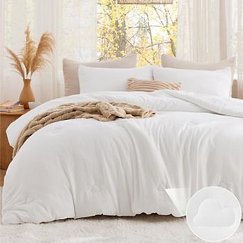 Bedsure Queen Comforter Set, Soft Prewashed Bedding, Quilted Comforter with Cloud Design, Down