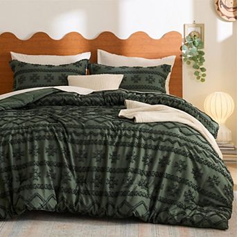 Bedsure Tufted Boho Comforter Set - Boho Bed Set, GentleSoft™ Farmhouse Distressed Vintage, Home