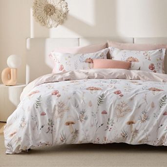 Bedsure Duvet Cover - 100% Cotton Reversible Cute Flower Floral Duvet Cover Set with Zipper