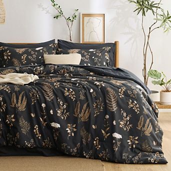 Bedsure Queen Comforter Set - Floral Bedding Sets Queen Bed in a Bag with Reversible Botanical