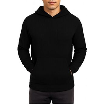 Blue Ice Men's Waffle Knit Thermal Pullover Hoodie