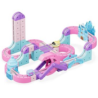 Contixo MT6 Princess Castle Magnetic Track 96 pc Building Set with Motorized Train, Ages 3+
