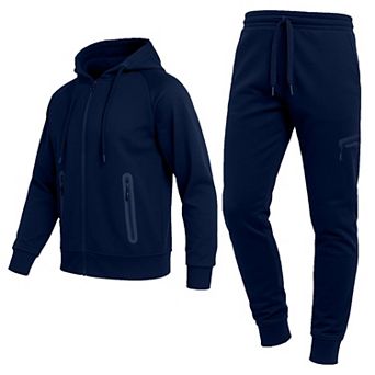 Blu Rock Men's Slim Fit Tech Fleece Hoodie & Jogger Set