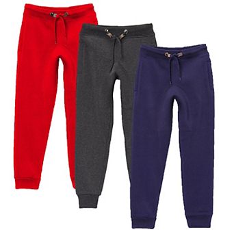 Galaxy By Harvic Boy's Slim-Fit Fleece Jogger Sweatpants -3 Pack