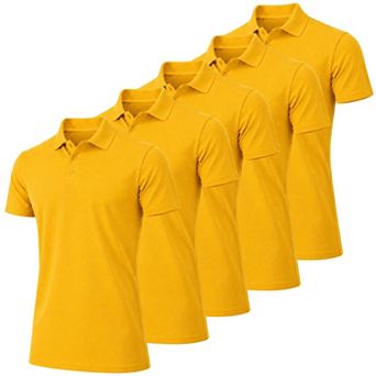 Galaxy Men’s Short Sleeve Pique Polo Shirt-5 Pack