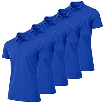 Galaxy Men’s Short Sleeve Pique Polo Shirt-5 Pack
