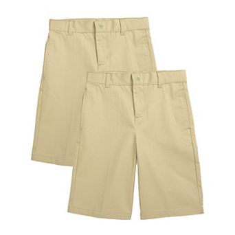 2-Pack Boy's Stretch Slim Fit School Uniform Twill Shorts
