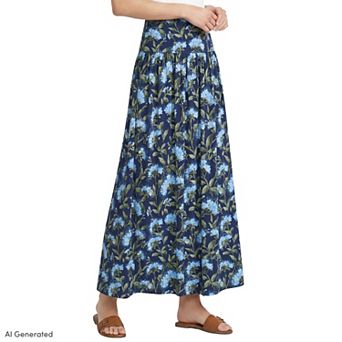 Women's Lands' End Silky Knit Maxi Skirt