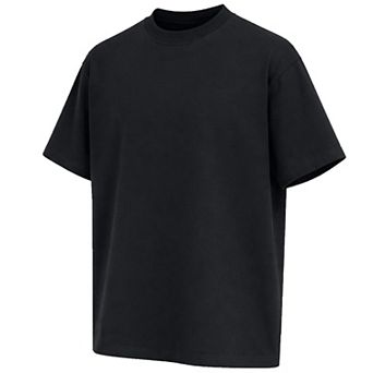 Blu Rock Men's Oversized Heavyweight Cotton Crew Neck Short Sleeve Tee Loose Fit Tops
