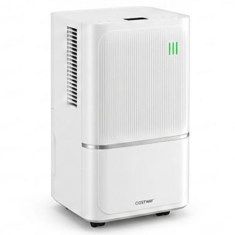 Costway 32 Pint Dehumidifier, 2500 Sq.Ft Quiet Dehumidifier with Drain Hose, 3 Modes