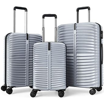 Costway 3 pc Hardside Luggage Set (20/24/28 Inch) with 8-Spinner Wheels, 3-Digital Lock