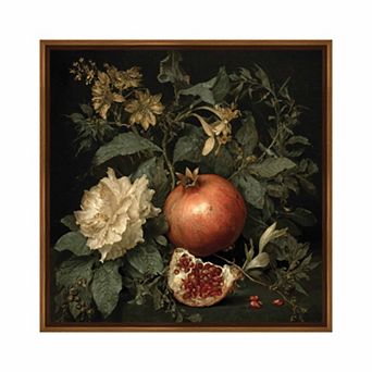 Martha Stewart Bedford Pomegranate Study Framed Canvas Wall Art