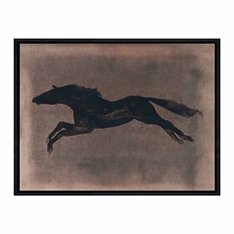 Martha Stewart Perry St. Running Thoroughbred Framed Canvas Wall Art