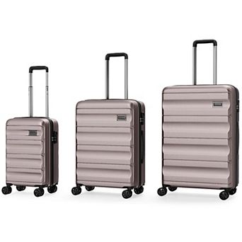 Costway 3 pc Hardside Luggage Set (20/24/28 Inch) with 8-Spinner Wheels, 3-Digital Lock