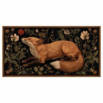 Martha Stewart Bedford Sleeping Fox Framed Canvas Wall Art