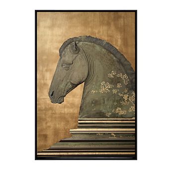 Martha Stewart Perry St. Thoroughbred Portrait Framed Canvas Wall Art