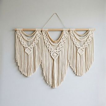 Boho Tapestry Macrame Wall Decor Art- Woven Tapestry Home Decoration for Bedroom Living Room