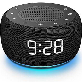 Sound Machine Alarm Clock 2-in-1 Noise 18 Soothing Sounds 0-100% Adjustable Brightness