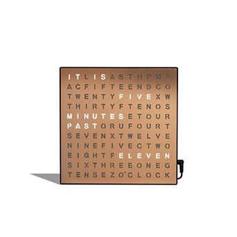 LED Word Clock 7.75" Light-Up Modern Desk Wall Decor Home Office Bedroom Kitchen Housewarming Gift
