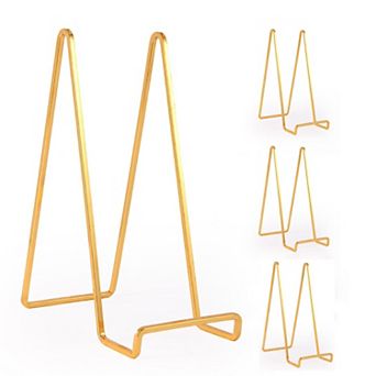4 Pack 8.5 Inch Metal Display Stands Plate Holder Photo Easel Frame for Artwork