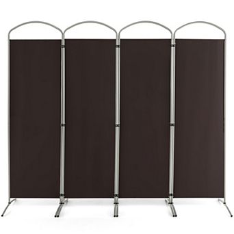 Costway 4 Panels Folding Room Divider 6 Ft Tall Fabric Privacy Screen