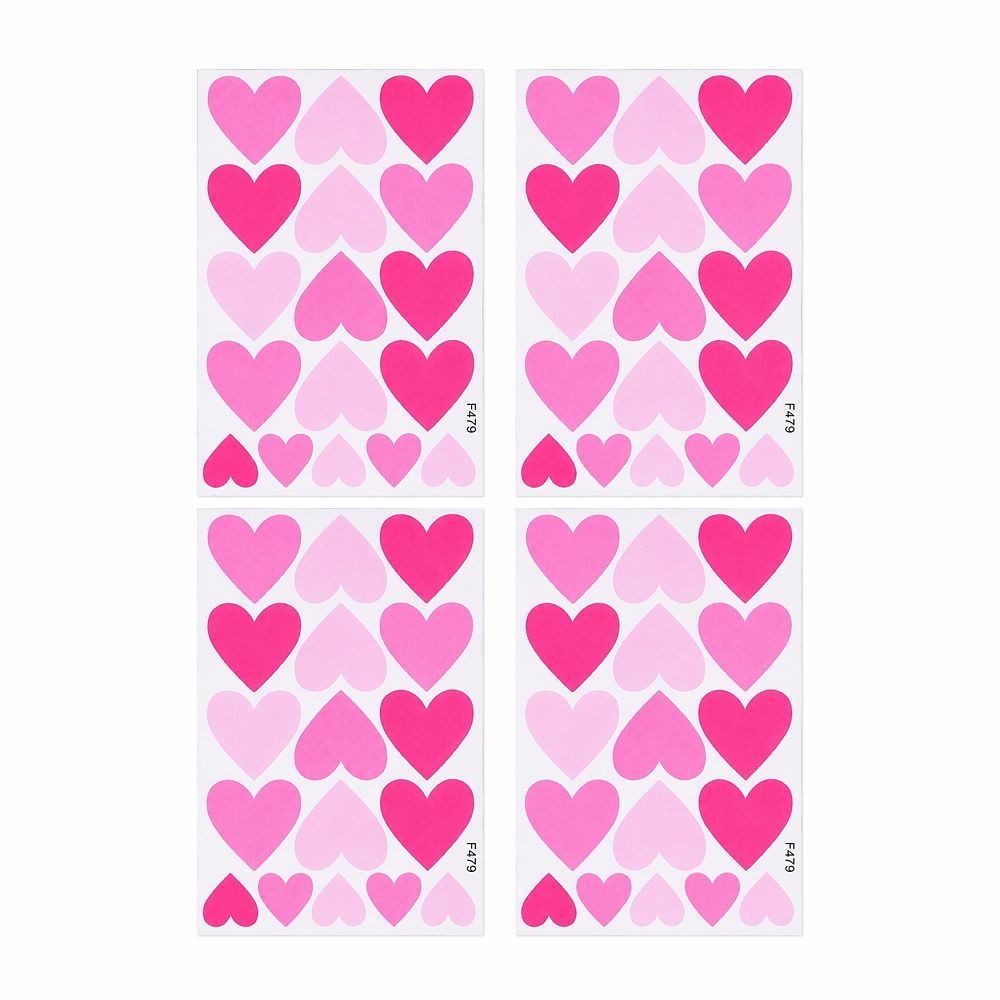 Multishade Heart Pattern Wall Decals Multisheet Art Ornament Decor ...