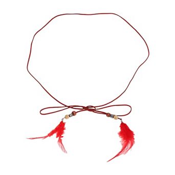 Feather Fringe Adjustable Waist Belt Waist Cord 1 pc