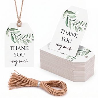 Thick Thank You Gift Tags with Twine