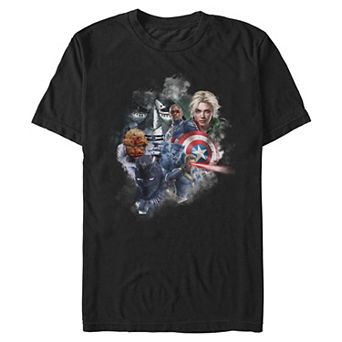 Men's Marvel Avengers Doomsday Heroes Fighting Together Graphic Tee