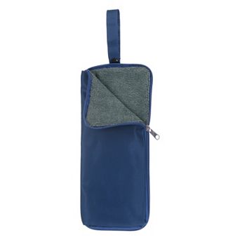 Umbrellas Bag Carry Bag 4.92"x11" Portable Reversible Wet Umbrella Sleeve Folding Cover Dark Blue