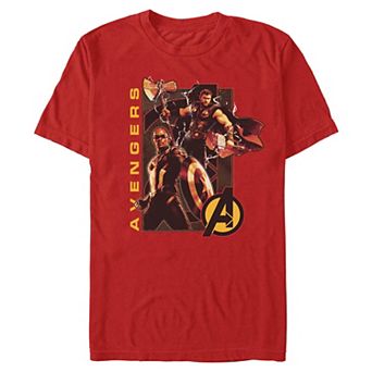 Men's Marvel Avengers Doomsday Thor And Captain America Poster Graphic Tee