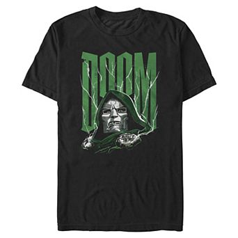 Men's Marvel Avengers Doomsday Dr. Doom Lightning Poster Graphic Tee