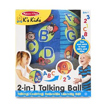 Melissa & Doug K's Kids 2-in-1 Talking, Counting, Reversible ABCs & 123s Interactive Ball Toy