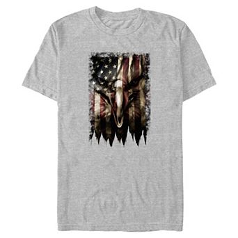 Big & Tall Bald Eagle USA Flag Print Graphic Tee
