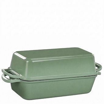 11x5 Inch Cast Iron Loaf Pan with Lid 5.8-qt Large Bread Pan for Sourdough Baking