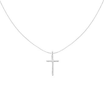 Sterling Silver 18k Gold Plated Ariel Cross Necklace Daily Faith