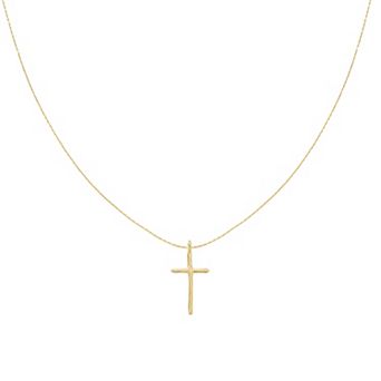 Sterling Silver 18k Gold Plated Ariel Cross Necklace Daily Faith