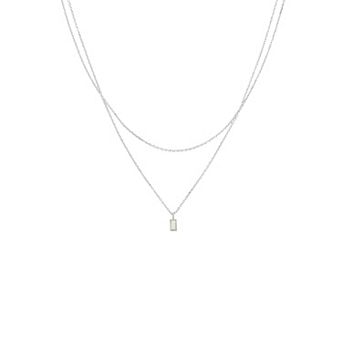 Sterling Silver 18k Gold Plated Elayna Layered Necklace Trendy Jewelry