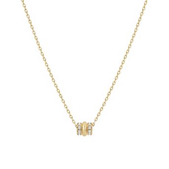14k Gold Plated Rolly Necklace Minimalist Dainty Trendy Design